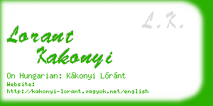 lorant kakonyi business card